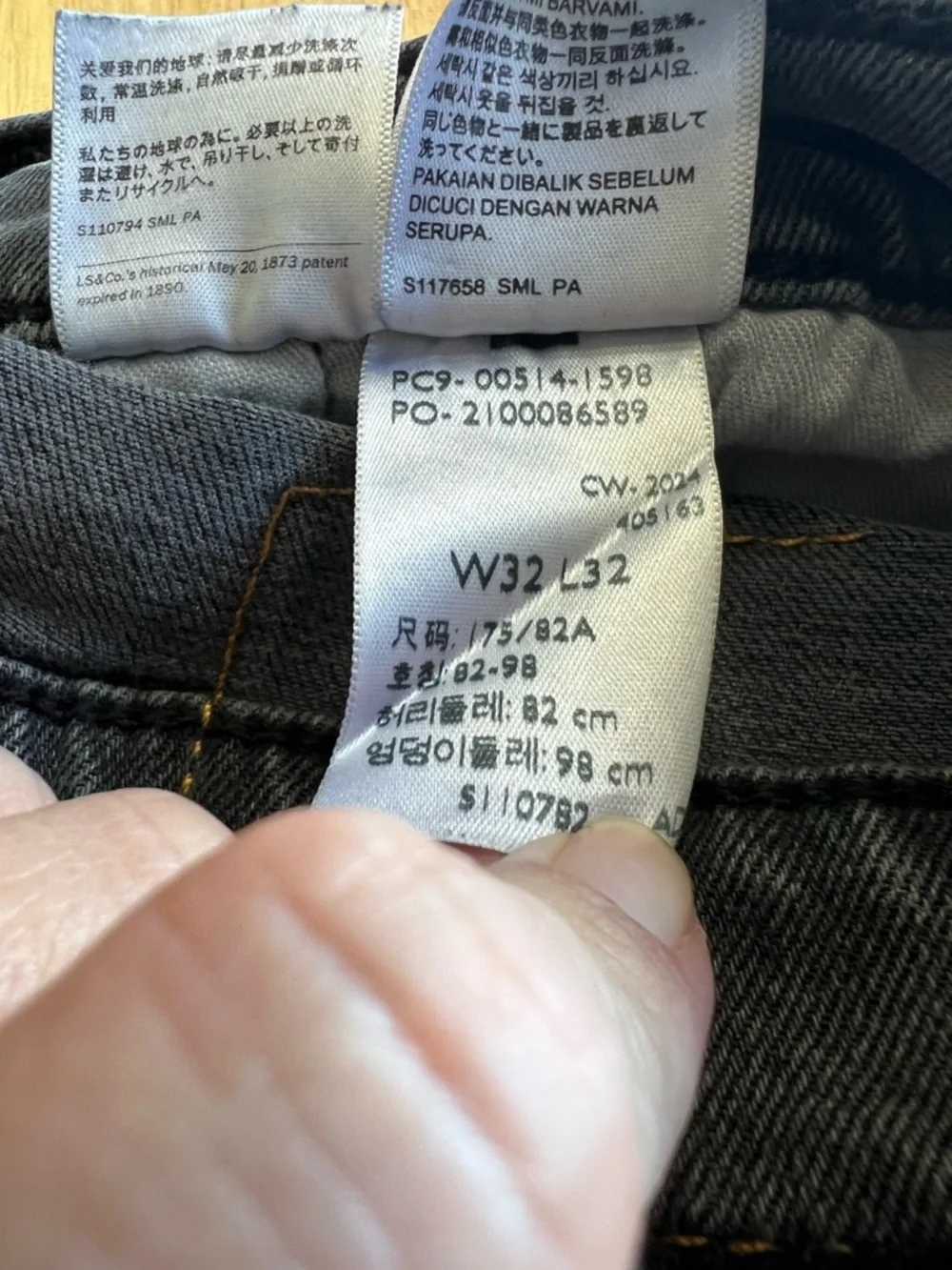 Levi’s 514 Straight Jeans Men’s 32x32 Gray Wash Denim
